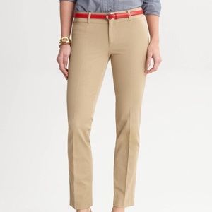 NEW Banana Republic Sloan Fit Slim Ankle Pants Tan